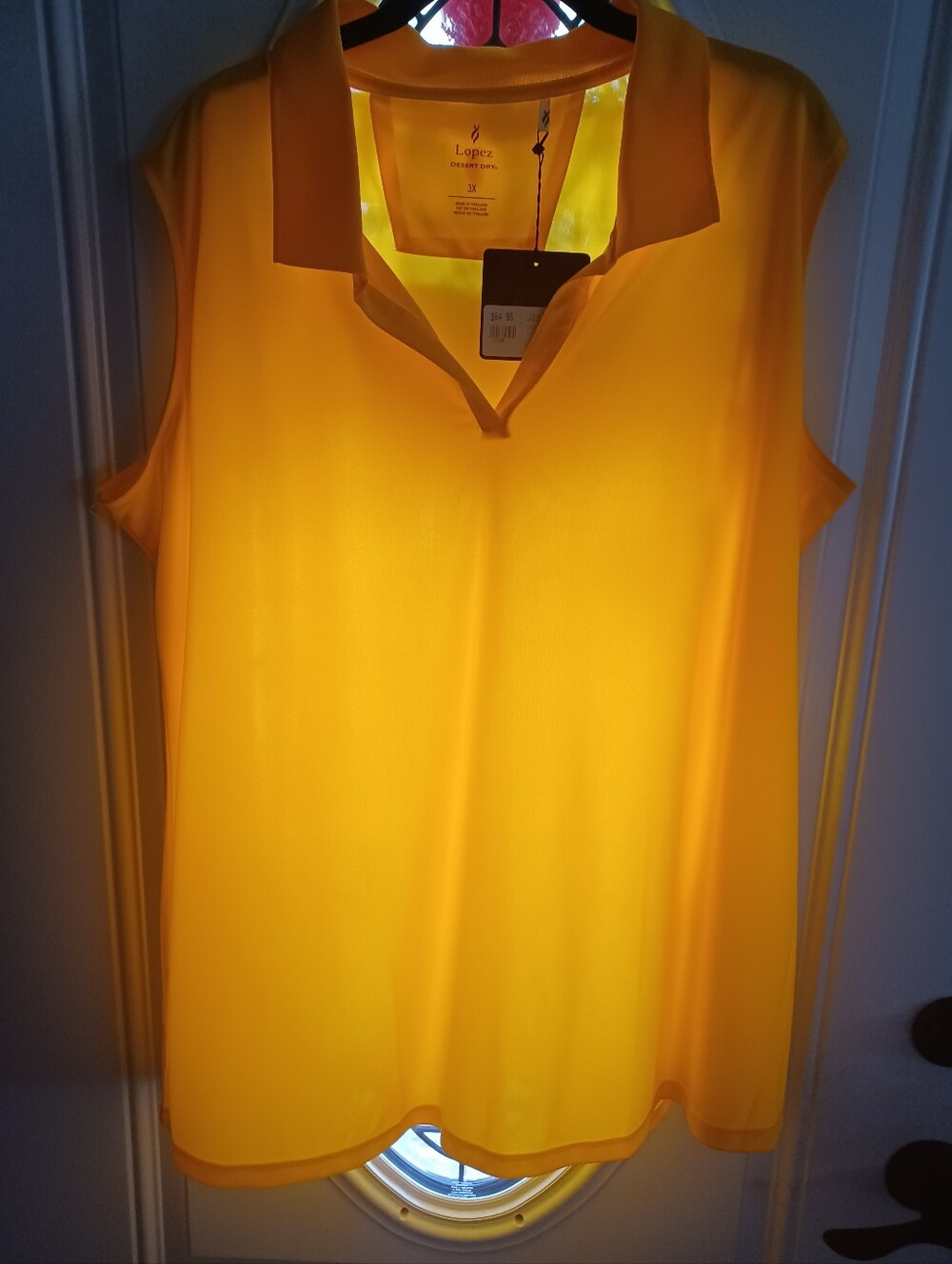 Women’s Yellow Sleeveless V-Neck Top